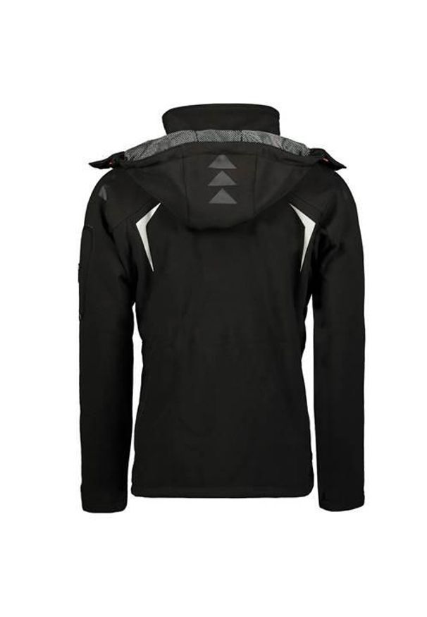 Kurtka treningowa męska Geographical Norway Techno. Typ kołnierza: kaptur. Kolor: czarny. Materiał: syntetyk. Długość: długie