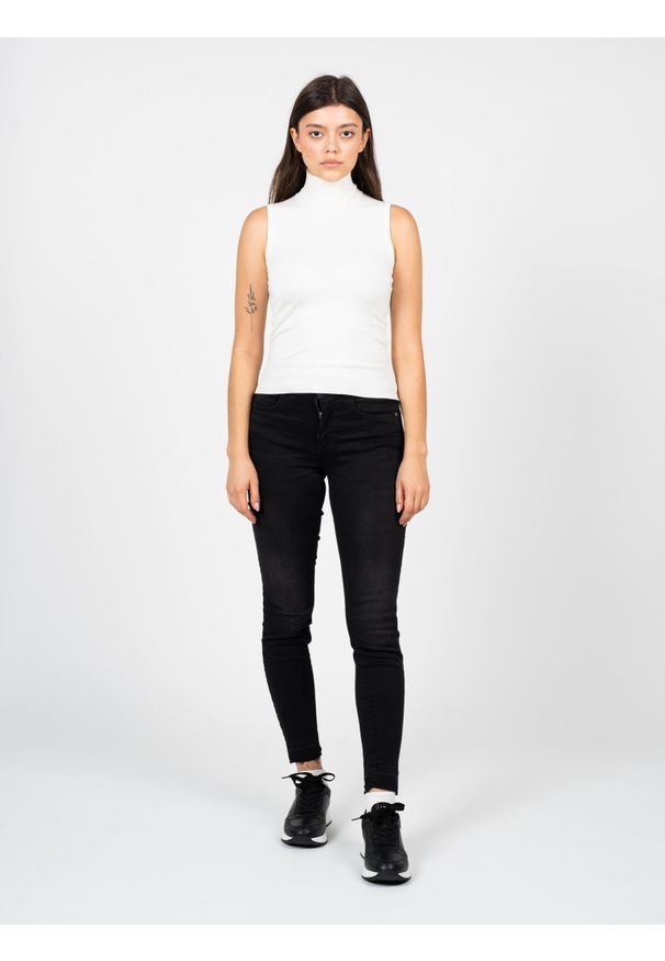Guess Jeansy "Skinny" | W2RA34 D4KC2 | Kobieta | Czarny. Okazja: na co dzień. Stan: podwyższony. Kolor: czarny. Styl: rockowy, elegancki, casual