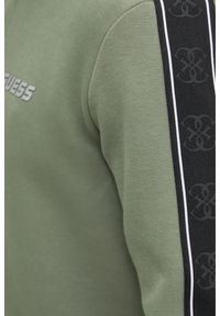 Guess - GUESS Zielona bluza męska Mickey, Rozmiar XL. Kolor: zielony. Materiał: materiał, poliester, bawełna
