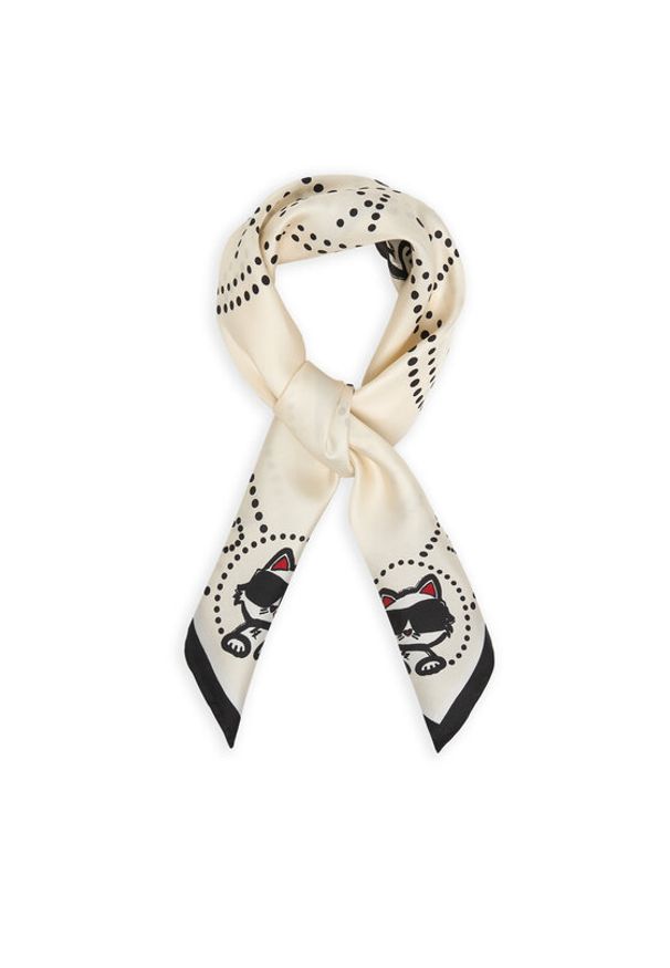 Karl Lagerfeld - KARL LAGERFELD Apaszka B2W33069 Beżowy jasny. Kolor: beżowy. Materiał: jedwab