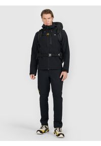 4f - 4F Kurtka softshell wiatroodporna membrana 8000 męska - czarna S. Kolor: czarny. Materiał: softshell. Technologia: Primaloft. Sport: turystyka piesza, wspinaczka #2