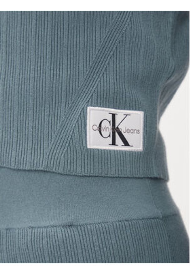 Calvin Klein Jeans Kardigan Variegated J20J222629 Niebieski Slim Fit. Kolor: niebieski. Materiał: bawełna