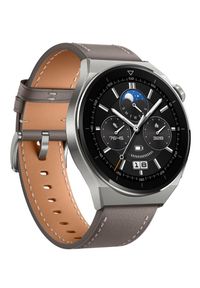HUAWEI - Smartwatch Huawei Watch GT 3 Pro 46mm Classic. Rodzaj zegarka: smartwatch. Materiał: materiał, skóra. Styl: retro, klasyczny, elegancki, sportowy #3