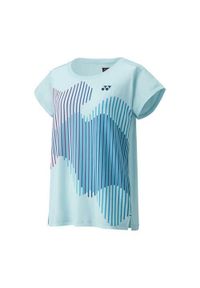 YONEX - Koszulka sportowa damska Yonex Crew Neck Us Open 2024. Kolor: wielokolorowy. Długość rękawa: krótki rękaw. Długość: krótkie