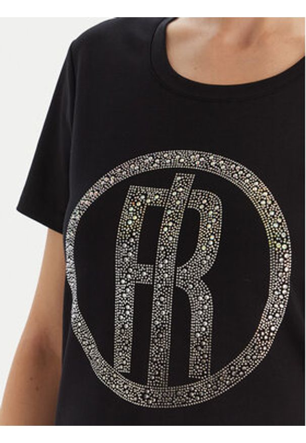 Fracomina T-Shirt FP25WT3004J40108 Czarny Regular Fit. Kolor: czarny. Materiał: bawełna