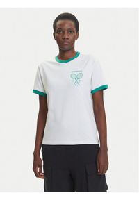 Adidas - adidas T-Shirt Retro Tennis JY0276 Biały Regular Fit. Kolor: biały. Materiał: bawełna. Styl: retro