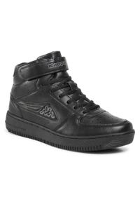 Sneakersy Kappa 242610 Black/Grey 1116. Kolor: czarny. Materiał: skóra