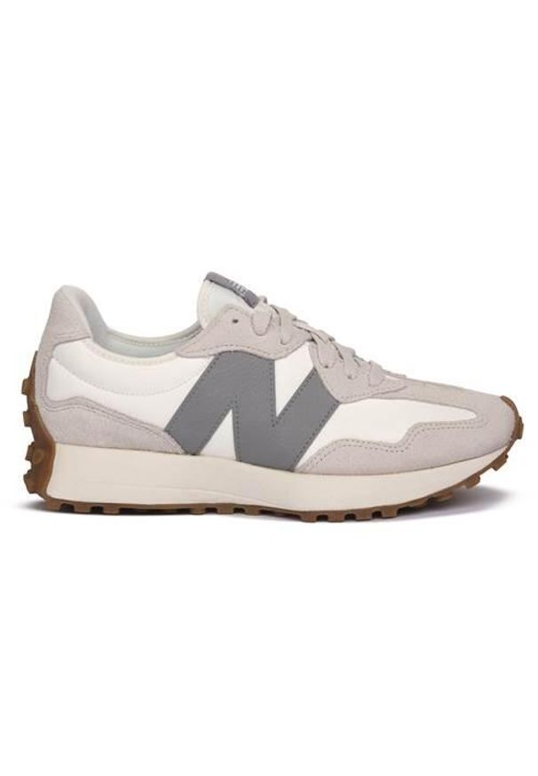 Buty do chodzenia damskie New Balance U327LT. Kolor: beżowy. Materiał: tkanina, zamsz. Sport: turystyka piesza
