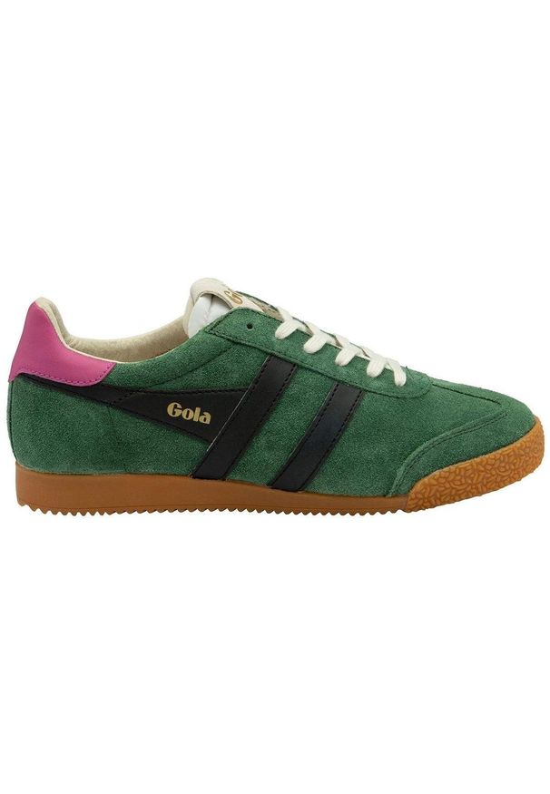 Buty do chodzenia damskie Gola Elan. Kolor: wielokolorowy, czarny, zielony. Materiał: zamsz, materiał. Szerokość cholewki: normalna. Sport: turystyka piesza