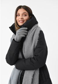 Volcano - Rękawiczki z funkcją touch screen H-AMBER. Materiał: dzianina, welur, materiał. Wzór: aplikacja. Sezon: zima, jesień. Styl: klasyczny, elegancki #1