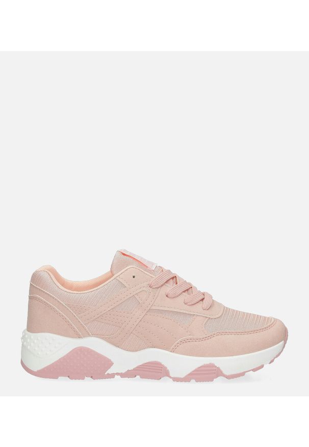 Casu - Różowe buty sportowe sneakersy sznurowane casu wl-9. Kolor: różowy
