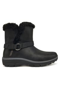 skechers - Skechers Botki Easy Going 168045/BLK Czarny. Kolor: czarny. Materiał: skóra #1