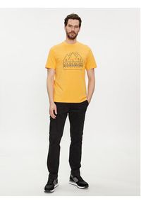 Napapijri T-Shirt S-Faber NP0A4HQE Żółty Regular Fit. Kolor: żółty. Materiał: bawełna #4