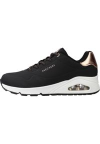 skechers - Buty do chodzenia damskie Skechers Uno. Kolor: czarny. Materiał: guma, materiał, syntetyk. Sport: turystyka piesza
