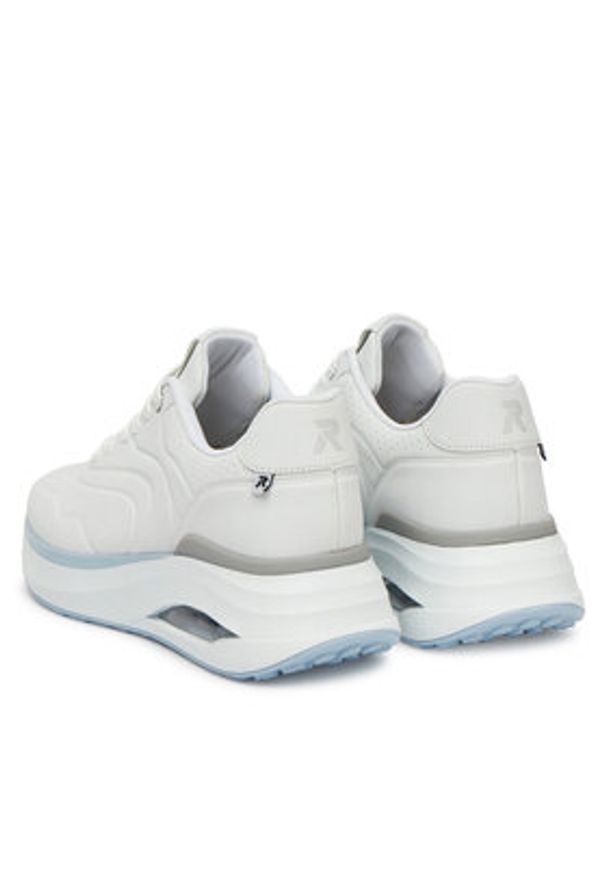 Rieker Revolution Lifestyle Sneakersy W2700-80 Biały. Kolor: biały. Materiał: materiał, syntetyk