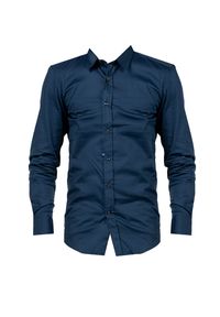 Antony Morato Koszula Super Slim | MMSL00375-FA450001 | Mężczyzna | Granatowy. Kolor: niebieski. Materiał: bawełna, elastan, poliamid #5