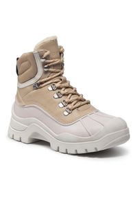 TOMMY HILFIGER - Tommy Hilfiger Botki Warmilined Outdoor Boot FW0FW05973 Beżowy. Kolor: beżowy