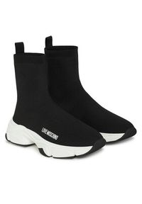 Love Moschino - LOVE MOSCHINO Sneakersy JA15386G0NIY8000 Czarny. Kolor: czarny. Materiał: materiał #5