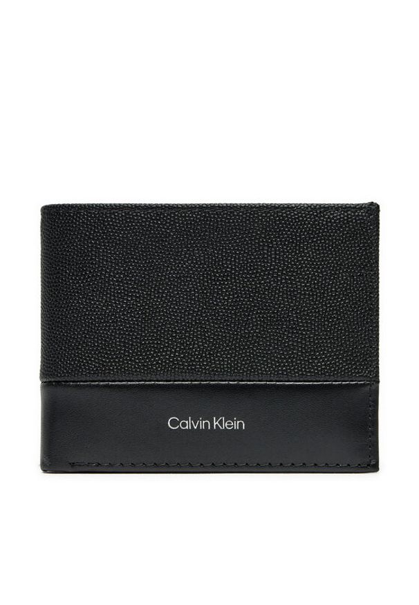 Calvin Klein Duży Portfel Męski Ck Must Bifold 5cc W/Coin K50K512678 Czarny. Kolor: czarny. Materiał: skóra