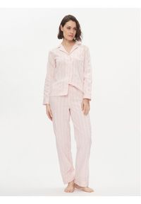 Lauren Ralph Lauren Piżama ILN92305 Różowy Regular Fit. Kolor: różowy. Materiał: bawełna