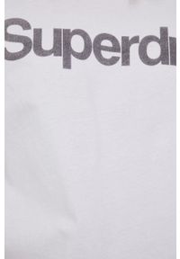 Superdry T-shirt bawełniany kolor biały. Okazja: na co dzień. Kolor: biały. Materiał: bawełna. Wzór: nadruk. Styl: casual #5