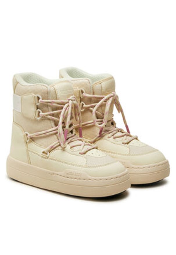 Moon Boot Śniegowce Park Sneaker Boot 80D2470060 Beżowy. Kolor: beżowy. Materiał: skóra