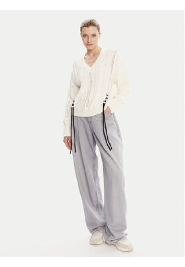 BOSS Sweter C_Fangallo 50545875 Beżowy Regular Fit. Kolor: beżowy. Materiał: bawełna