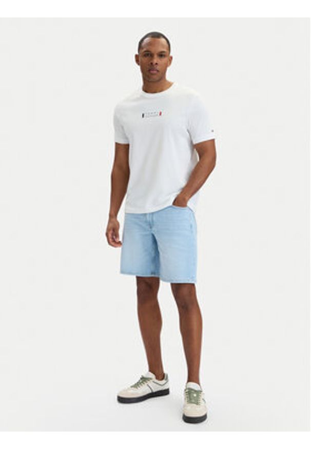 TOMMY HILFIGER - Tommy Hilfiger Szorty jeansowe Denton MW0MW42625 Niebieski Straight Fit. Kolor: niebieski. Materiał: bawełna