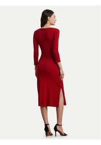 Lauren Ralph Lauren - LAUREN RALPH LAUREN Sukienka codzienna 200973598002 Czerwony Slim Fit. Okazja: na co dzień. Kolor: czerwony. Materiał: bawełna. Typ sukienki: proste. Styl: casual #3