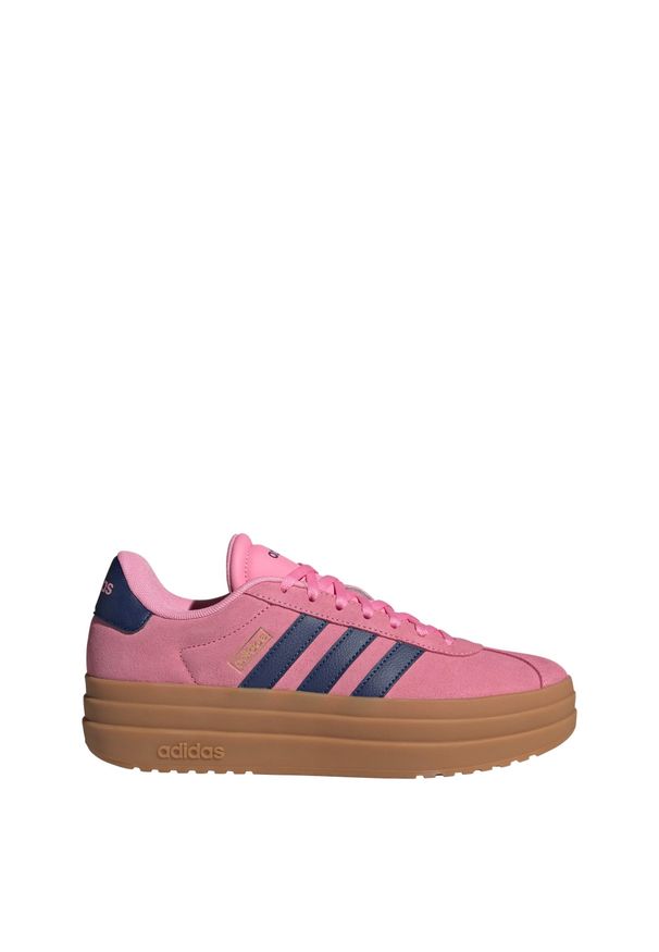 Adidas - Buty VL Court Bold. Kolor: żółty, różowy, niebieski, wielokolorowy. Obcas: na platformie. Sport: turystyka piesza