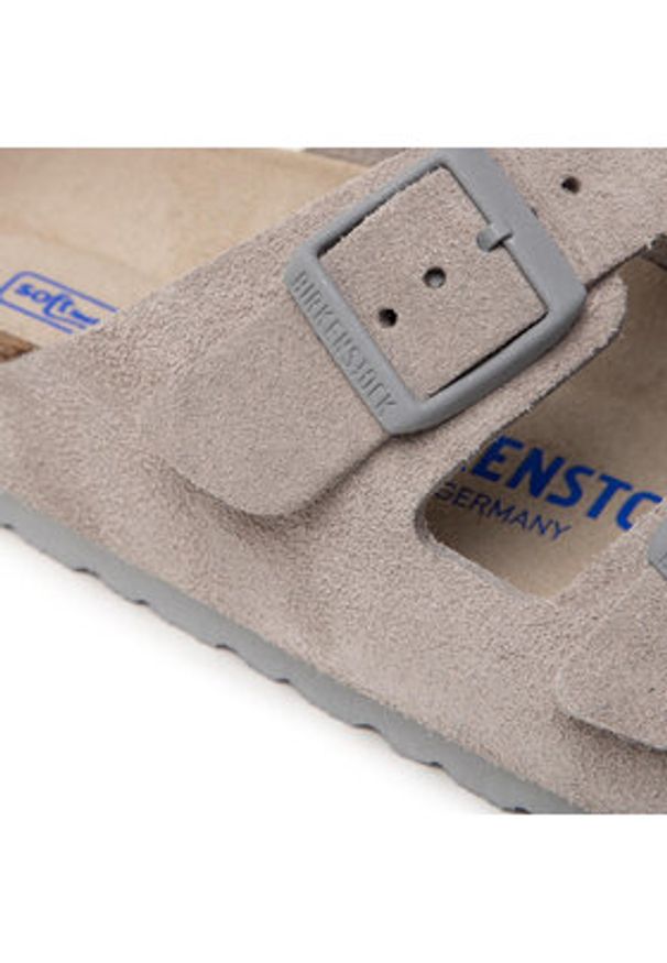 Birkenstock Klapki Arizona 1020557 Szary. Kolor: szary. Materiał: zamsz, skóra