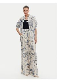 Fracomina Spodnie materiałowe FJ25SV3004W451N4 Niebieski Relaxed Fit. Kolor: niebieski. Materiał: wiskoza #3