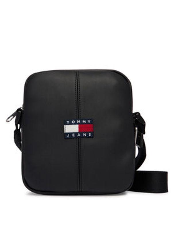 Tommy Jeans Saszetka Tjm Ess Daily Pu Reporter AM0AM14292 Czarny. Kolor: czarny. Materiał: skóra