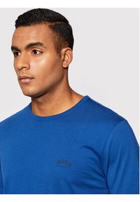BOSS - Boss T-Shirt Curved 50412363 Granatowy Regular Fit. Kolor: niebieski. Materiał: bawełna