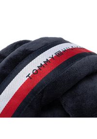 TOMMY HILFIGER - Tommy Hilfiger Kapcie Comfy Home Slippers With Straps FW0FW06587 Granatowy. Kolor: niebieski. Materiał: materiał #4