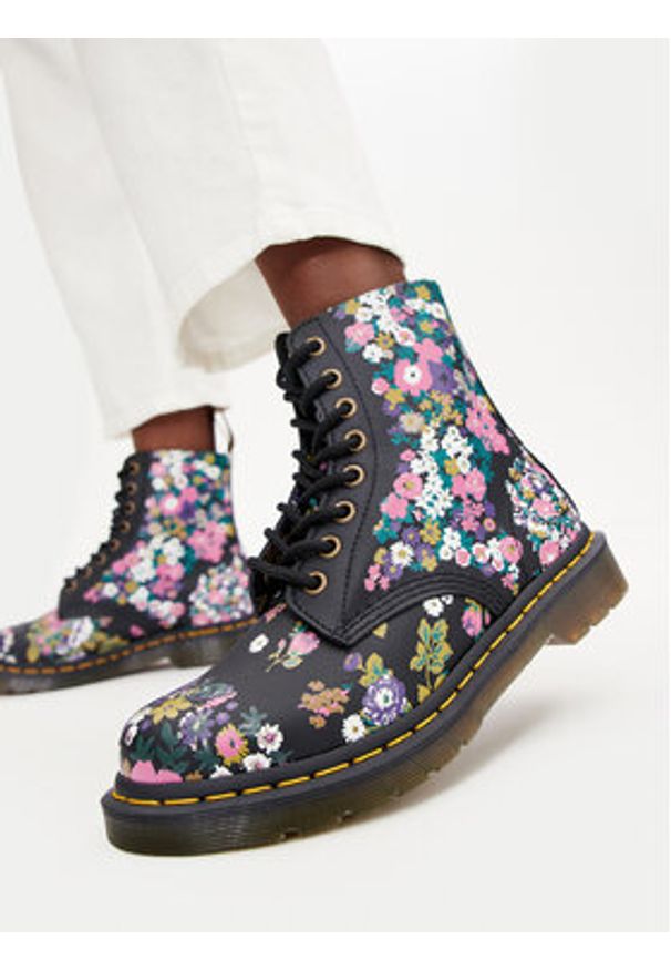 Dr. Martens Glany 1460 Pascal Floral 31186038 Kolorowy. Materiał: skóra. Wzór: kolorowy
