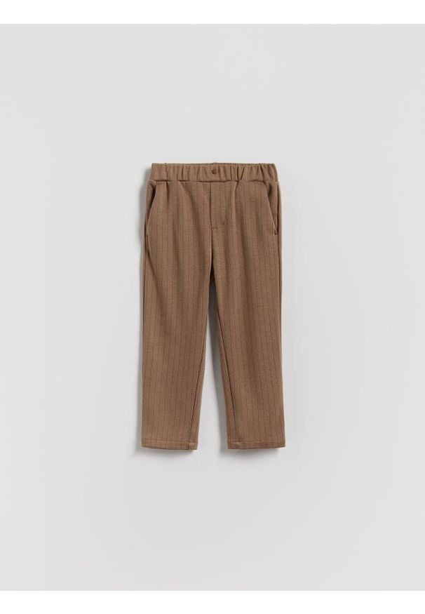 Reserved - Bawełniane spodnie - brązowy. Kolor: brązowy. Materiał: bawełna