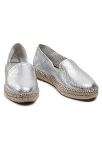 Badura Espadryle 6401-69-203 Srebrny. Kolor: srebrny. Materiał: skóra #7