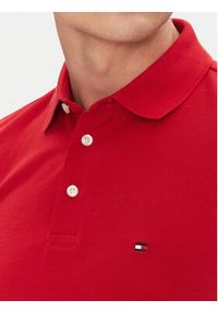 TOMMY HILFIGER - Tommy Hilfiger Polo 1985 MW0MW17771 Czerwony Slim Fit. Typ kołnierza: polo. Kolor: czerwony. Materiał: bawełna #4