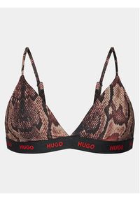 Hugo Góra od bikini 50510707 Brązowy. Kolor: brązowy. Materiał: syntetyk