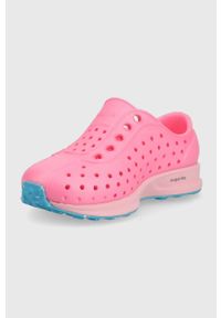Native sneakersy dziecięce kolor różowy. Nosek buta: okrągły. Kolor: różowy. Materiał: materiał. Wzór: motyw zwierzęcy #2