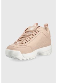 Fila sneakersy kolor różowy. Nosek buta: okrągły. Zapięcie: sznurówki. Kolor: różowy. Materiał: guma. Obcas: na platformie