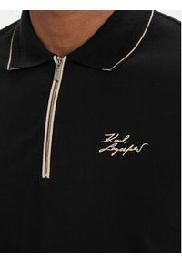 Karl Lagerfeld - KARL LAGERFELD Polo 745021 562221 Czarny Regular Fit. Typ kołnierza: polo. Kolor: czarny. Materiał: bawełna #5