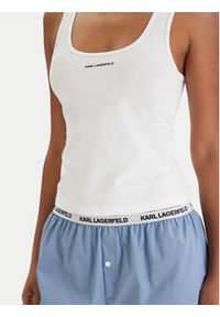 Karl Lagerfeld - KARL LAGERFELD Piżama B1W45008 Biały Regular Fit. Kolor: biały. Materiał: bawełna #3