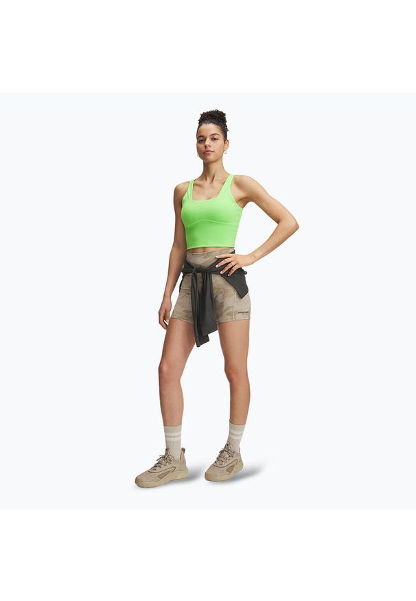 Spodenki treningowe damskie Under Armour Project Rock Middy. Kolor: beżowy
