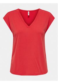 only - ONLY T-Shirt Free 15287041 Czerwony Regular Fit. Kolor: czerwony. Materiał: syntetyk