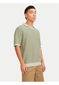 Jack & Jones Polo Jormykonos 12255950 Zielony Regular Fit. Typ kołnierza: polo. Kolor: zielony. Materiał: bawełna