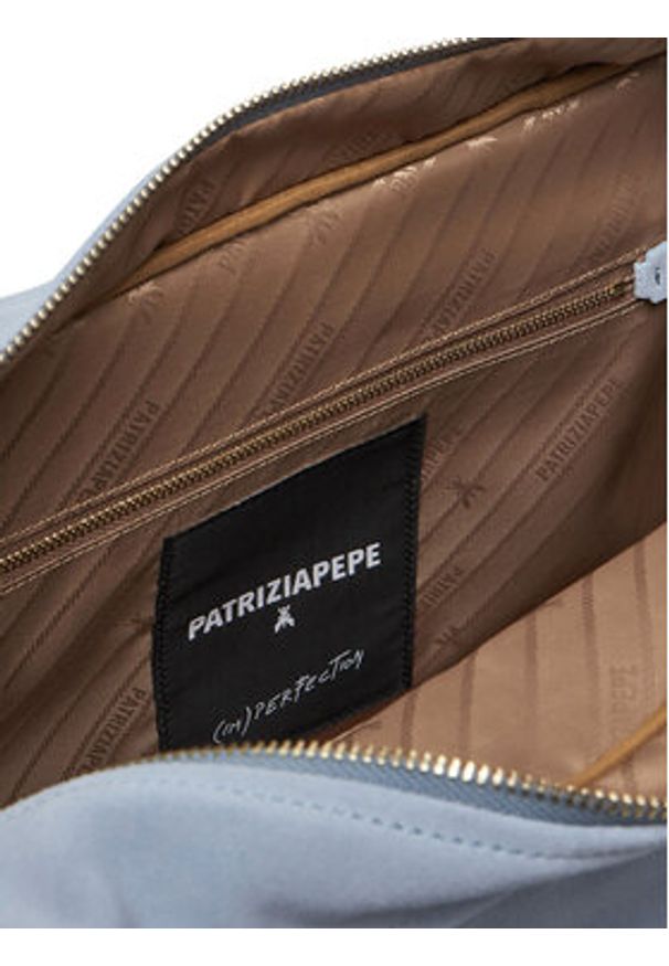 Patrizia Pepe Torebka 2B0125/L152P Błękitny. Kolor: niebieski. Materiał: skórzane, zamszowe