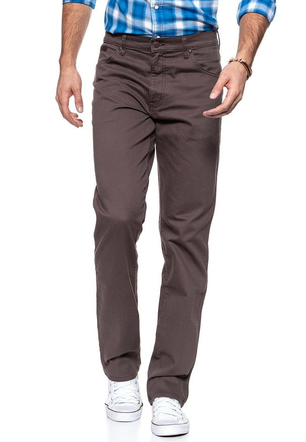 Wrangler - WRANGLER SPODNIE MĘSKIE TEXAS BRACKEN BROWN W121TA224 112126202