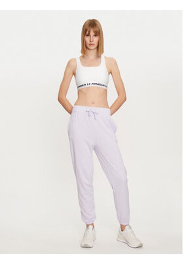 Under Armour Biustonosz sportowy Crossback Mid Bra 1361034 Biały. Kolor: biały. Materiał: syntetyk